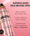 Revolution Beauty London Revolution Beauty Superfix Misting Makeup Setting Spray Ultra Matte & Shine Finish Long Lasting Wear Infused With Vitamin E 5 Fl. Oz.