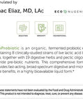 Ecoprobiotic Probiotic And Prebiotic With 19 Digestive Herbs Microbiome And Gut Health Live Fermented Liquid Vegan Supplement Formula For Optimal Digestion & Immunity (17 Fl. Oz)