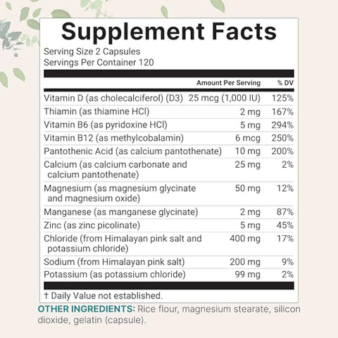 Micro Ingredients Advanced Electrolyte Complex Capsules For Hydration 240 Count Salt Pills With Himalayan Pink Salt Sodium Potassium & Magnesium Sugar Free Electrolyte Tablets With Vitamin D3 & B1 Zinc