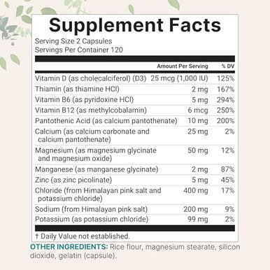 Micro Ingredients Advanced Electrolyte Complex Capsules For Hydration 240 Count Salt Pills With Himalayan Pink Salt Sodium Potassium & Magnesium Sugar Free Electrolyte Tablets With Vitamin D3 & B1 Zinc