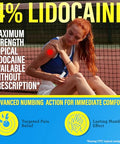 Gurunanda Lidocaine 4 Pain Relief Spray With Magnesium Fast-Acting No-Mess Numbing Spray For Muscle Joint & Back Pain Non-Greasy 2 Fl Oz