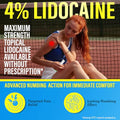Gurunanda Lidocaine 4 Pain Relief Spray With Magnesium Fast-Acting No-Mess Numbing Spray For Muscle Joint & Back Pain Non-Greasy 2 Fl Oz