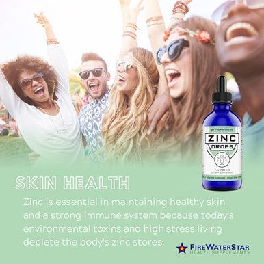 Fws Liquid Zinc Supplement - Zinc Drops - Immune Support For Adults And Kids - Organic, Non-Gmo, Vegan - 45Mg - Boost Your Immune System, Support Healthy Skin, And Promote Overall Wellness