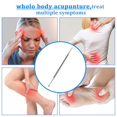 Ymapinc Acupuncture Pens Reflexology Tools For Face Body Muscle Relax Trigger Point Massage Fascia Tool Pressure Release For Feet Legs Arms Shoulders Neck Back - Stainless Steel