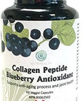 Natrihealth Collagen Peptide Blueberry Antioxidant, Supports Anti-Aging Process and Joint Health, 60 Veggie Capsules