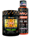 Alpha Lion Stubborn Fat Loss Stack Superhuman Burn Pre Workout Burn2O Liquid L-Carnitine 2000Mg (Grapezilla) 2-In-1 Thermogenic Fat Burning Stack For Men & Women