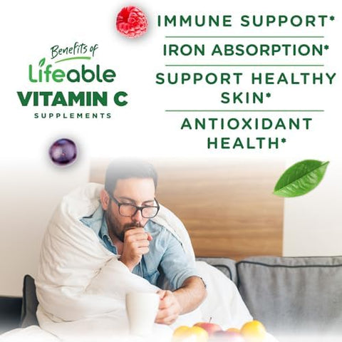 Lifeable Vitamin C Gummies For Adults 750Mg Great Tasting Orange Flavor Vit C Vegan Non Gmo Vitamin C Chewable For Immune Support 90 Gummies