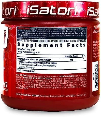 Isatori Bio-Gro Vanilla Ice Cream (60 Servings) & Bio-Active Whey Protein Powder Unflavored (30 Servings)