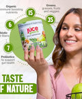 Terra Kai Organics Juce Green Superfood Powder Organic Fruits And Veggies Supplement W/ 77 Superfoods Plus Prebiotic Probiotic Blend Harvest Apple Flavor 20 Servings (250 G)
