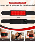 Miula 3-In-1 Cordless Red Light Therapy Belt For Back Abdomen 660Nm & 850Nm Wavelengths With Heat & Vibration Massage5000Mah Rechargeable Waist Wrap For Belt Discomfort Relief For Parents