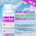 Relaxium Sleep Quick Maximum Strength Melts Fast Acting Sleep Aid With 10 Mg Melatonin Drug Dietary Supplement Vegan Gluten Made In Usa 100 Servings Berry Flavor