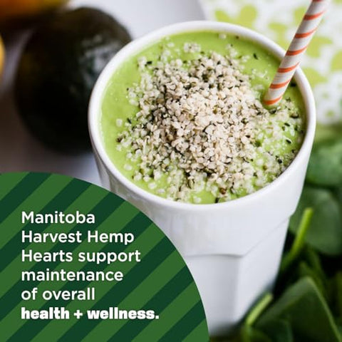 Manitoba Harvest Organic Hemp Seeds, 18oz, 10g Plant Based Protein and 12g Omega 3 & 6 per Srv, smoothies, yogurt & salad, Non-GMO, Vegan, Keto, Paleo, Gluten Free, Pack of 6
