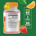 Lifeable Vitamin D Kids + Turmeric Curcumin Kids Gummies Bundle Great Tasting Vitamin Supplement Gluten Gmo Chewable Gummy