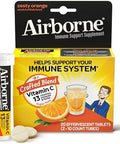 Airborne 1000Mg Vitamin C With Zinc Effervescent Tablets Immune Support Supplement With Powerful Antioxidants Vitamins A C & E 20 Fizzy Drink Tablets Zesty Orange Flavor