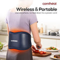 Comfheat Cordless Back Massager With Heat For Pain Relief Deep Tissue Portable Heating Pad For Lower Back & Sciatica Pain 4 Motors Wearable Heat Wrap Belt Battery Powered Extra Large Up To 61"