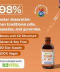 Drops Of Nature Vitamin K2 Mk7 Liquid Supplement Pure K2Mk7 Menaquinone-7 (100 Mcg) Vegan Non-Gmo & Fast-Absorbing Daily K2 Vitamin Supplement For Bone Strength & Cardiovascular Support (Mixed Berry 60Ml)