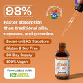 Drops Of Nature Vitamin K2 Mk7 Liquid Supplement Pure K2Mk7 Menaquinone-7 (100 Mcg) Vegan Non-Gmo & Fast-Absorbing Daily K2 Vitamin Supplement For Bone Strength & Cardiovascular Support (Mixed Berry 60Ml)