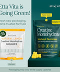 Etta Vita Sugar-Free Creatine Monohydrate Gummies 5Gram Per Serving Potent Creatine Gummies For Women & Men Supplement For Muscle Support Cellular Energy & Cognitive Function Lemon Drops Candy Flavor
