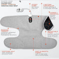 Calming Comfort Calming Heat Knee Wrap By Sharper Image Weighted Copper & Charcoal Heating Pad Auto Shut-Off Feature For Holidays Women & Men 2 Heat & 5 Vibrating Massage Settings 30.3 X 16.5