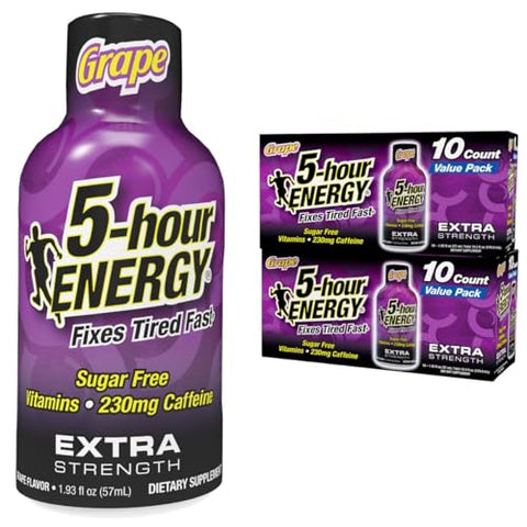 5Hour Energy Extra Strength Hawaiian Breeze Energy Shot 1.93Oz 20Pack " Sugar Caffeine Energy Booster With Bvitamins & Amino Acids " Zero Calorie (20 Bottles " Single Flavor Hawaiian Breeze)