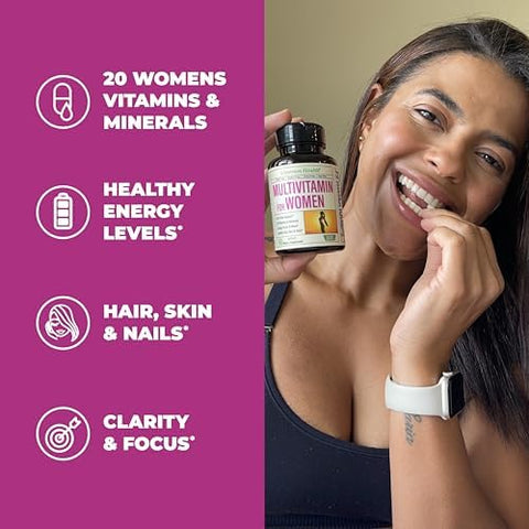 Vimerson Health Vegan Multivitamins for Vegans and Vegetarians and Multivitamin for Women