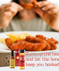 Savannah Bee Company Hot Honey Box Gift Set - Award-Winning Honey Collection - Includes Hot Honey, Sauce, and Fire Sticks - Perfect Gourmet Gift for Spice Lovers
