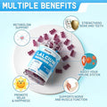 Calcium Magnesium Zinc Gummies With Vitamin D3 & K2 - High Potency Enhanced Absorption -60 Orange Gummies Flavored