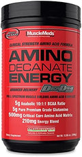 Musclemeds Amino Decanate Energy Pre Intra Workout Drink Essential Amino Acids Bcaas High Leucine Glutamine Muscle Recovery Strawberry Kiwi 30 Servings