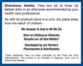 LifeSource Vitamins Pancreas Health18 All Natural Synergistic Ingredients for Pancreas Health and Support