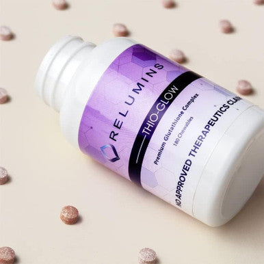 Relumins Labs Thio-Glow Chewable Sublingual Glutathione Complex with Biotin, VIT C & E, Plus Grapeseed Polyphemols-330mg Gluta Per Serving Highest Bioavailability 4X More Effective Than Liposomal