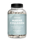 Omnia Marine Collagen Capsules 1200mg Premium Skin Hair and Nail Health Support for Women and Men Enriched with Type Collagen Hyaluronic Acid and Vitamin C High Potency Formula UK Made 120 Capsules