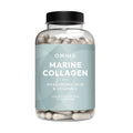 Omnia Marine Collagen Capsules 1200mg Premium Skin Hair and Nail Health Support for Women and Men Enriched with Type Collagen Hyaluronic Acid and Vitamin C High Potency Formula UK Made 120 Capsules