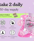 Lemme Debloat 3 In 1 Prebiotic Probiotic & Digestive Enzyme Capsules For Bloating 60 Count