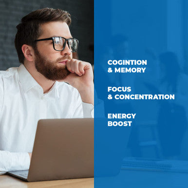 Nootropic Brain Booster Relief with Copper & Vitamin C - Dietary Supplement -for Mental Performance - Energy, Focus, and Memory Support - Gluten & GMO Free - 60 Vegan Capsules