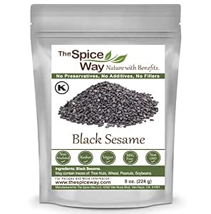 Bakers Club 8.5oz Mixed Black and White Sesame Seeds - Tuxedo blend for Sushi, Tuna, Stir Fry, Bread, Poke Bowls - Kosher, Gluten Free, Rich in Sesame Oil - Ideal for Toasting, Cooking, Baking