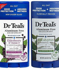 Dr. Teal'S Eucalyptus & Elderberry Deodorant Set (2 Pack 2.65Oz Ea) Eucalyptus & Elderberry With Vitamin D Aluminum With Magnesium Essential Oils Absorb Moisture Keep Skin Healthy