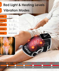 Epinuo Red Light Therapy For KneeWith 5 Vibration Massage Cordless Rechargeable 5000Mah Heated Knee Massager For Pain Relief s For Women Men 660Nm&850Nm Near Infrared Light Brace