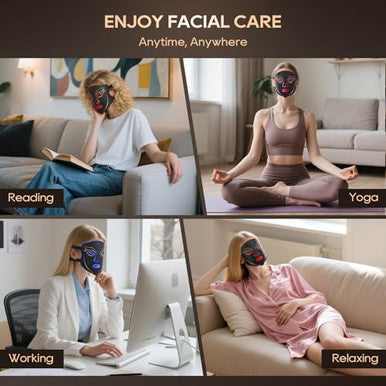 Morfone Red Light Therapy For Face 4 Modes Led Face Mask Light Therapy With Timing Function Near-Infrared 850Nm Red Light Therapy For Home Use For Women Girls