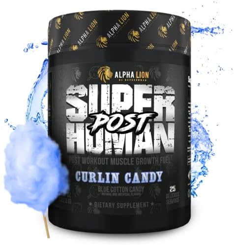 Alpha Lion Superhuman Post Workout Recovery Muscle Builder Drink Creatine Powder + More For Lean Muscle Growth Strength & Volume Supplement For Women & Men (25 Servings Gainy Smith Apple)