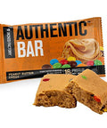 Authentic Bar Peanut Butter Candy Protein Bars Tasty Meal Replacement Energy Bars w/ 16g Whey Protein Isolate Natural Sugars from Pure Honey Healthy Fat Peanut Butter Foundation 12 Pack
