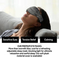 Neck & Shoulder Wrap With Hot & Cold Therapy For Pain Relief, Muscle Relaxation & Stress Reduction + Heated Eye Mask For Dry Eyes & Headaches Comfort Fit Design