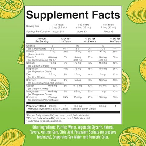 Maryruth'S Maryruth Organics Extra Strength Nighttime Liquid Multimineral Sugar Free Calm Magnesium Citrate No Melatonin Calcium Magnesium Zinc Muscle Relaxation Lemonade Flavor Vegan 32 Serving
