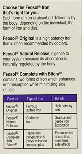 Feosol Complete with Bifera30 Count (Pack of 2)