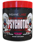 Insane Labz Psychotic High Stimulant Pre Workout Powder Extreme Lasting Energy Focus And Endurance With Beta Alanine Creatine Monohydrate Dmae 35 Srvgs (Cotton Candy)