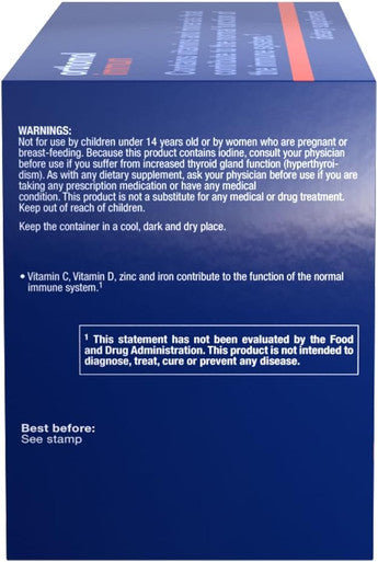 Orthomol Immun Powder Immune Support Supplement 30-Day Supply Vitamins A B C D E Zinc Iodine