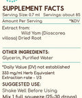 Wild Yam B60 Alcohol-Free Herbal Extract Tincture, Concentrated Liquid Drops Natural Wild Yam (Dioscorea Villosa) Dried Root 2 fl oz