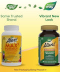 Nature'S Way Alive Max3 Potency Adult Complete Multivitamin, Ultra Potency B-Vitamins To Support Energy Metabolism, With Methylated B12 And Folate, 180 Tablets (Packaging May Vary)