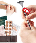 Granvera Premium Acupuncture Pen Ear Seeds Acupressure Kit Ear Seed Stickers With Stainless Steel Gua Sha Fascia Stick Massage Tool Auricular Therapy Set Trigger Point & Relaxation Wellness Kit 6 Packs