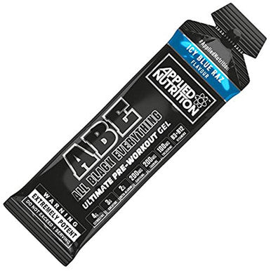 Applied Nutrition ABE Pre Workout Energy Gel Increases Physical Performance with Citrulline Creatine Beta Alanine Caffeine Vitamin B Complex All Black Everything Box 20 x 60g (ICY Blue Raz)