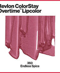 Revlon Liquid Lipstick With Clear Lip Gloss Colorstay Overtime Lipcolor Dual Ended With Vitamin E 360 Endless Spice 0.07 Oz